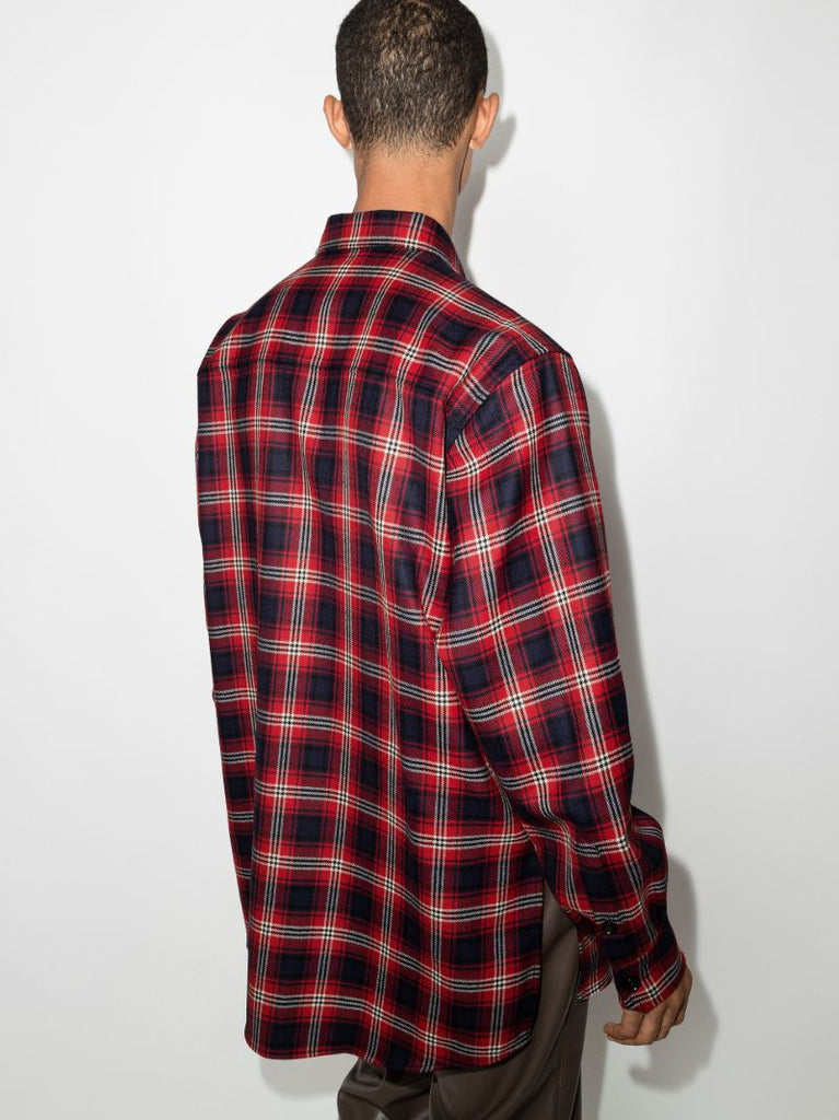 Logo Tartan Wool Shirt