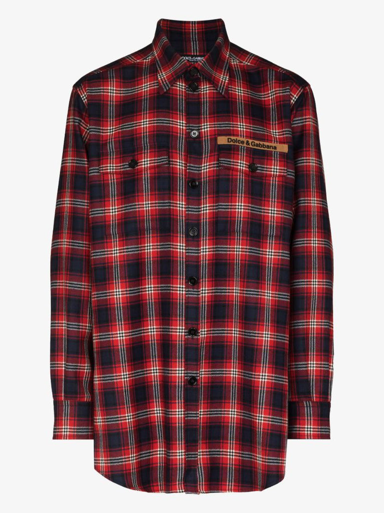 Logo Tartan Wool Shirt