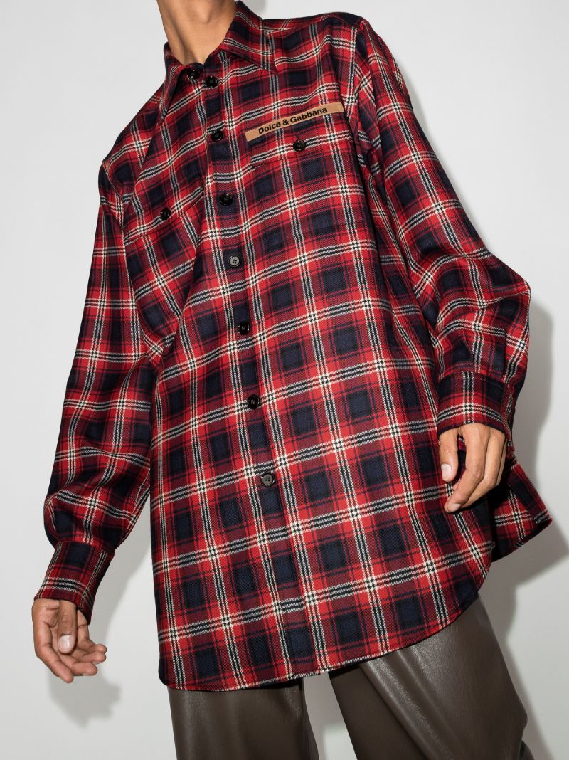 Logo Tartan Wool Shirt