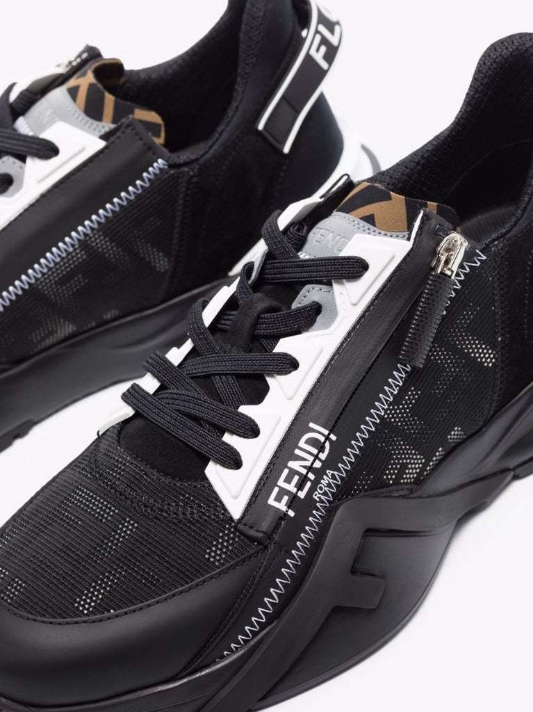 Black Flow Low Top Leather Sneakers