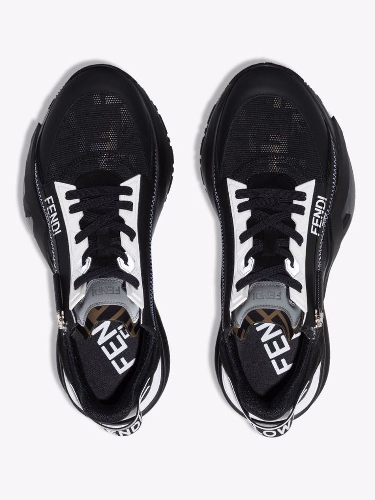 Black Flow Low Top Leather Sneakers