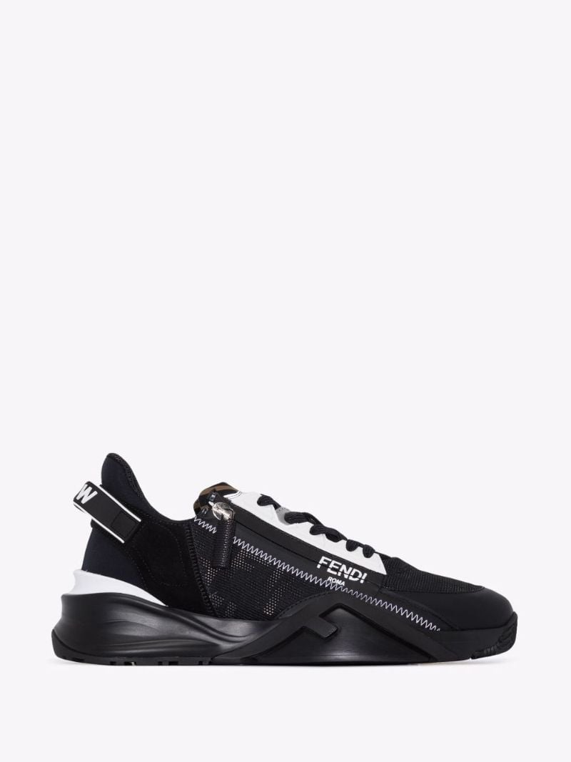 Black Flow Low Top Leather Sneakers