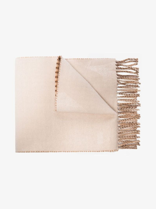 Neutral Logo Fringe Scarf