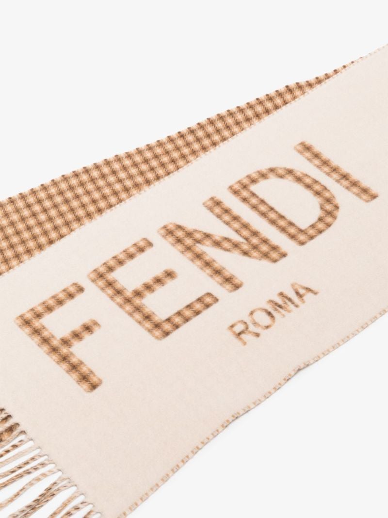 Neutral Logo Fringe Scarf