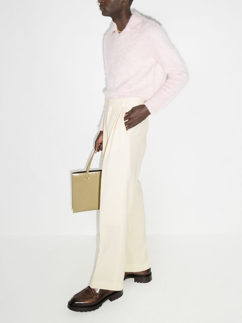 Pleated High-rise Trousers