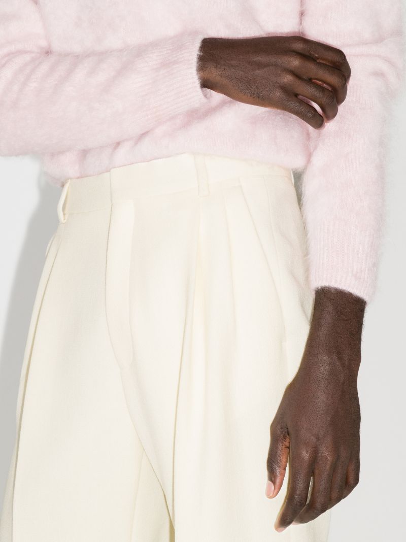 Pleated High-rise Trousers