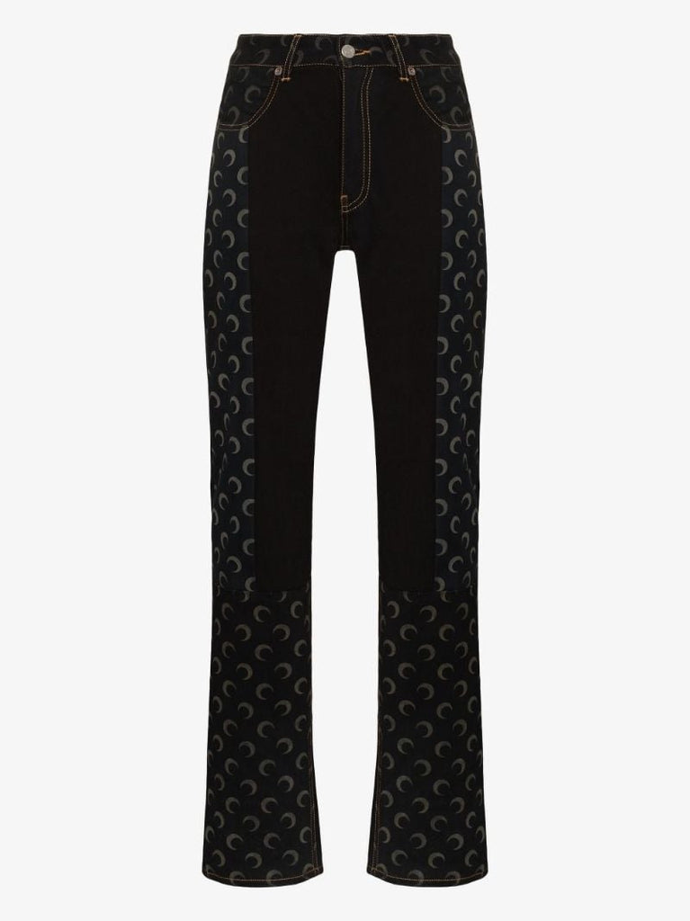 Regenerated Moon Print Jeans