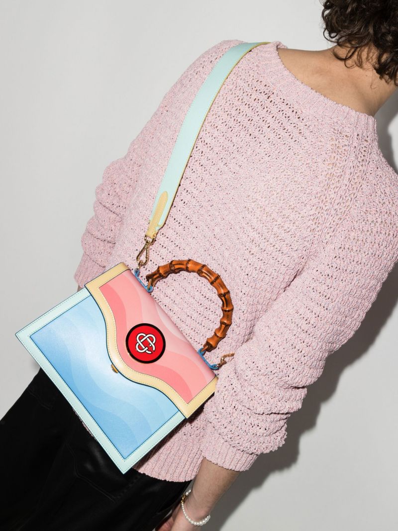 Multicoloured Jeanne Leather Tote Bag