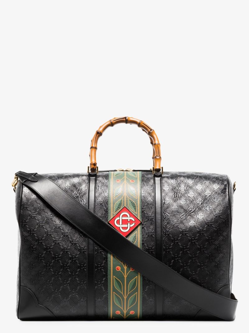Black Monogram Leather Holdall Bag