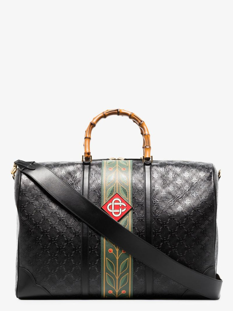 Black Monogram Leather Holdall Bag