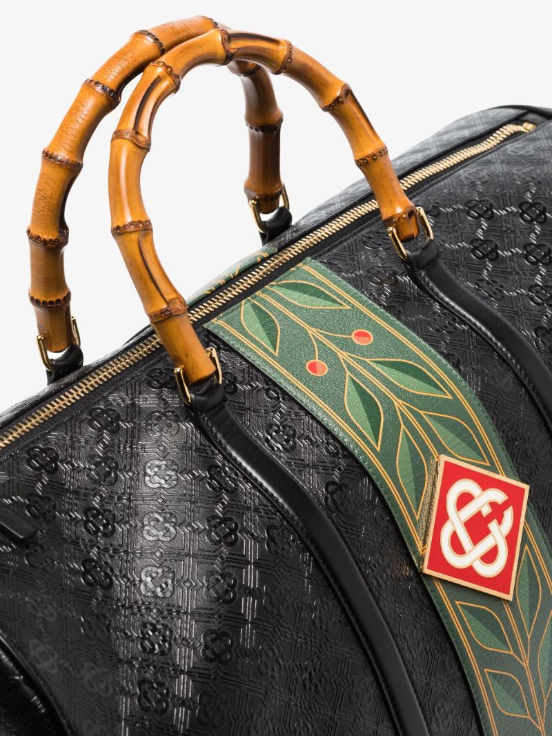 Black Monogram Leather Holdall Bag