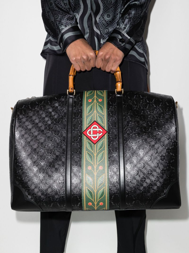 Black Monogram Leather Holdall Bag
