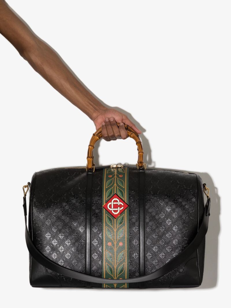Black Monogram Leather Holdall Bag