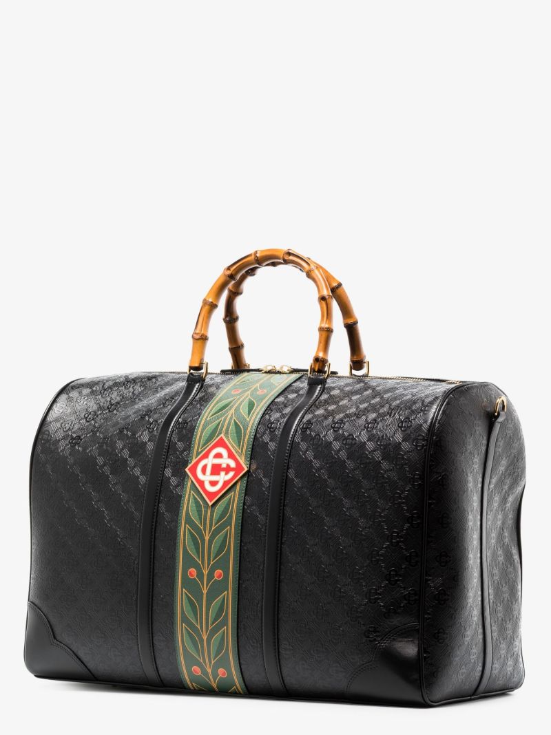 Black Monogram Leather Holdall Bag