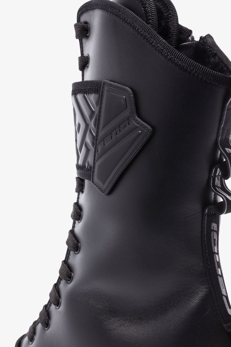 Black Signature Biker Leather Boots