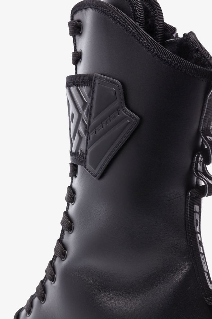 Black Signature Biker Leather Boots