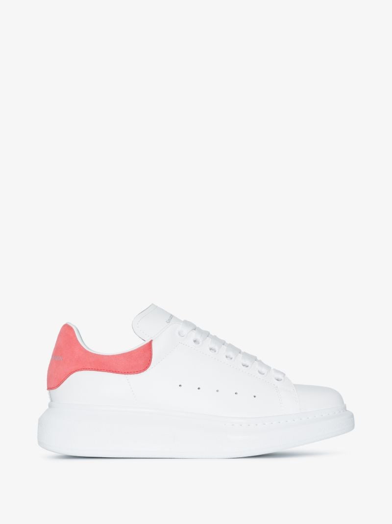 White and Coral Oversized Sneakers