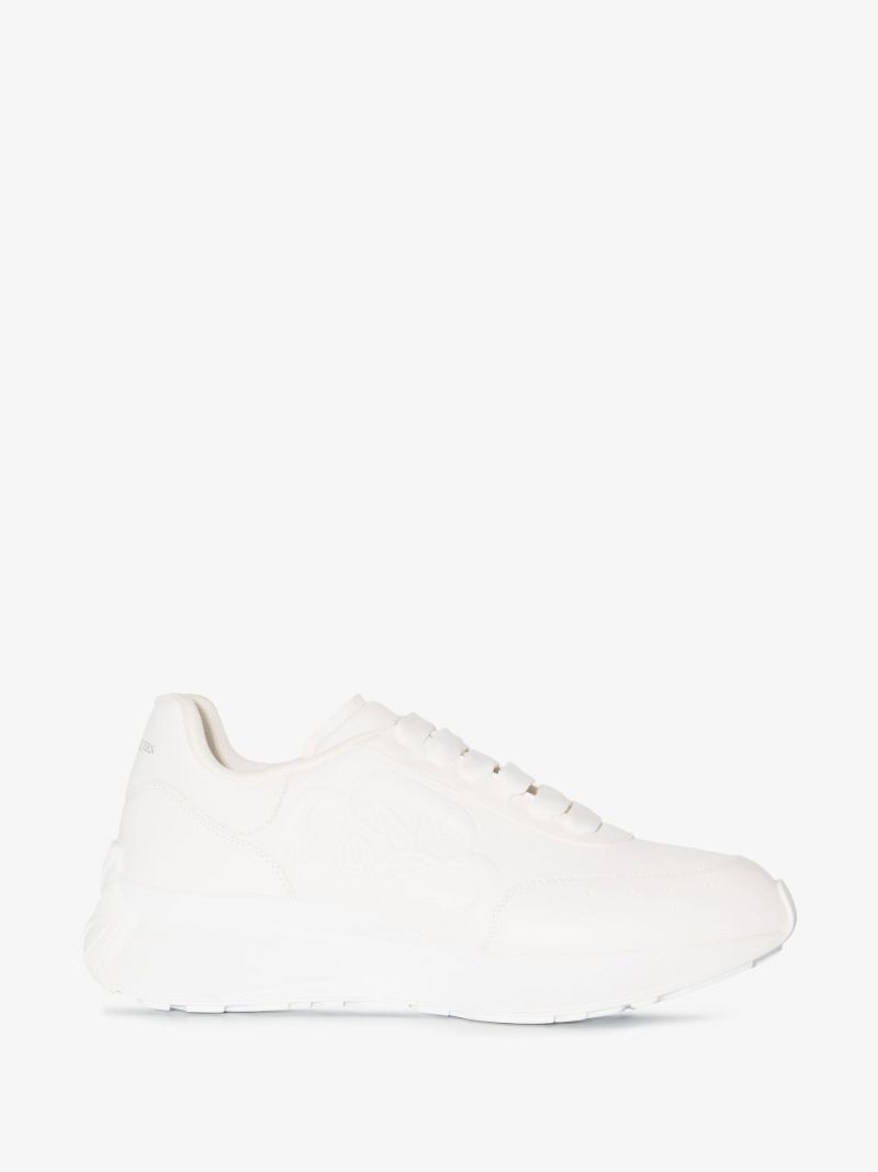 White Sprint Runner Low Top Leather Sneakers