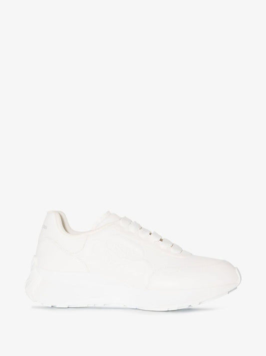 White Sprint Runner Low Top Leather Sneakers