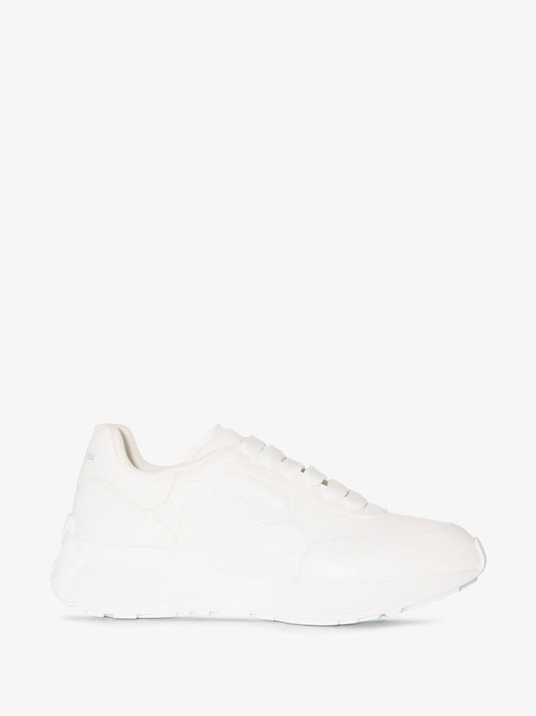 White Sprint Runner Low Top Leather Sneakers