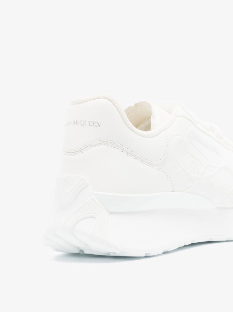 White Sprint Runner Low Top Leather Sneakers