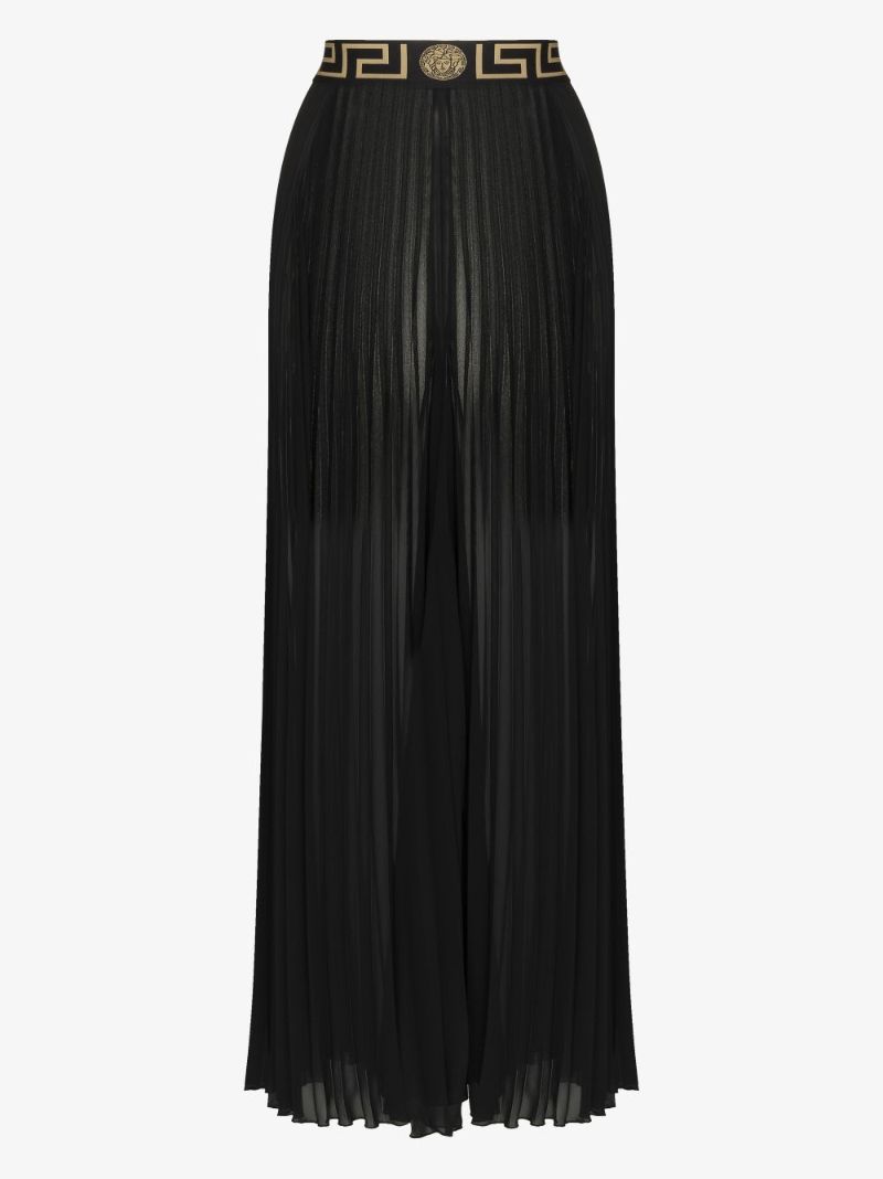 Greca Waistband Pleated Trousers