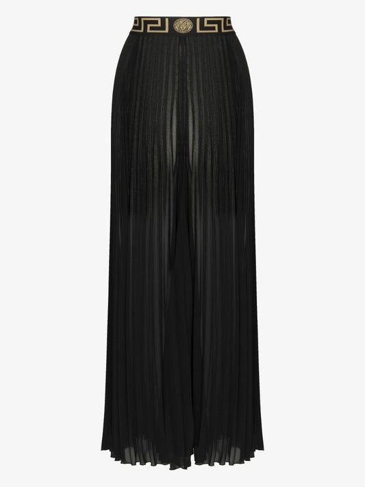 Greca Waistband Pleated Trousers