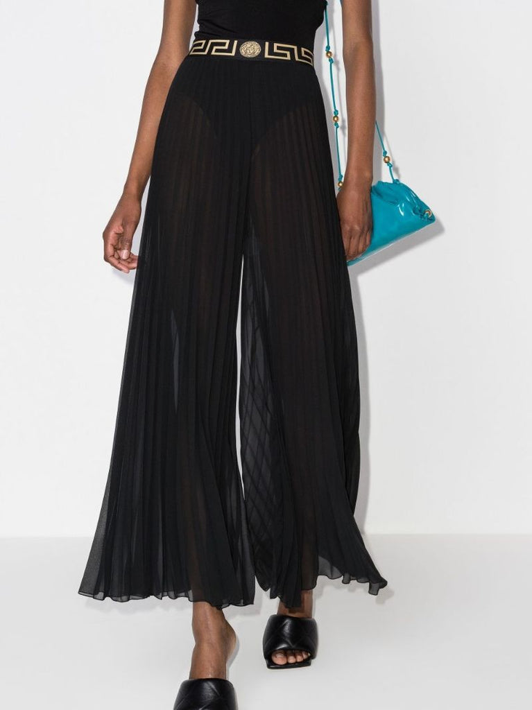 Greca Waistband Pleated Trousers