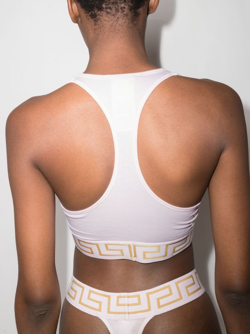 Greca Border Cotton Sports Bra