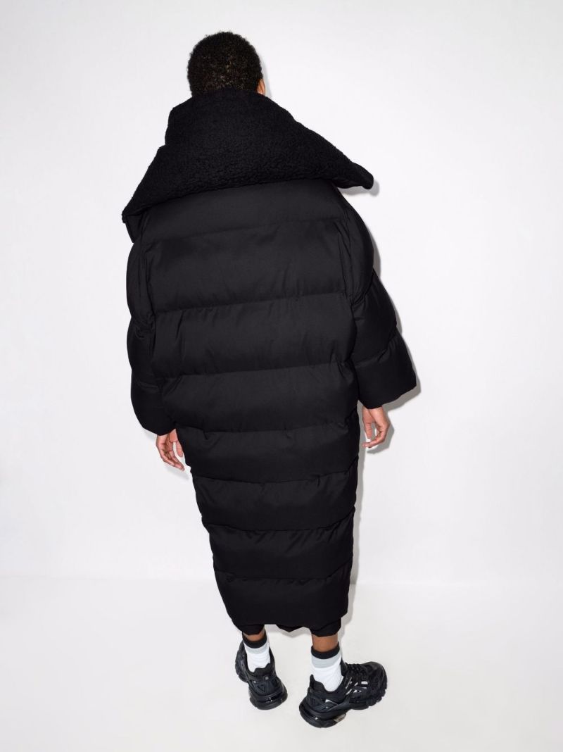 Black Cb Longline Quilted Coat