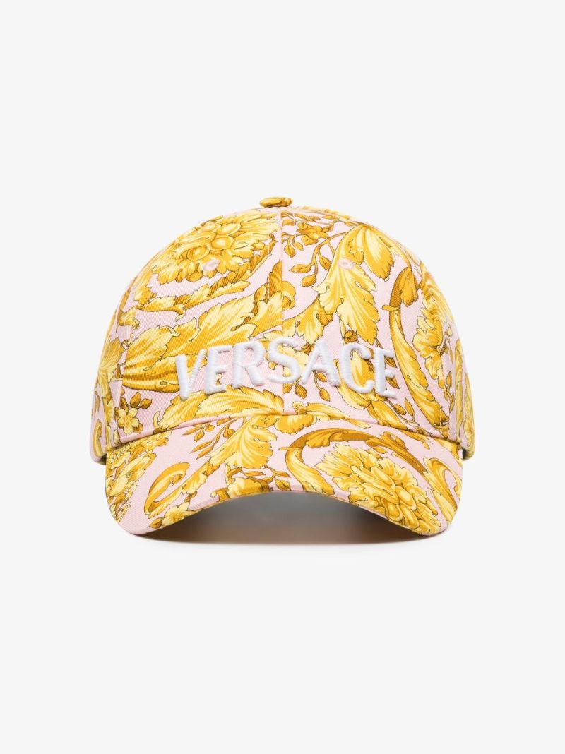 Pink Baroque Print Logo Baseball Cap