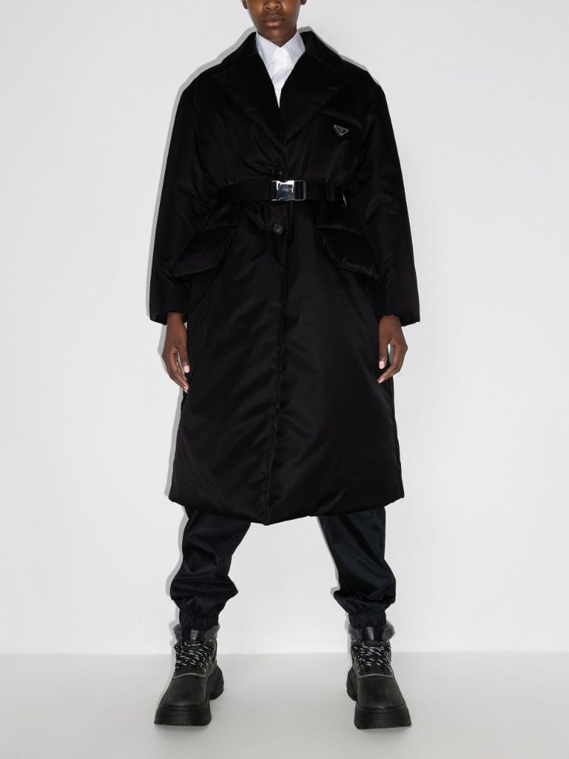 Re-nylon Belted Padded Coat
