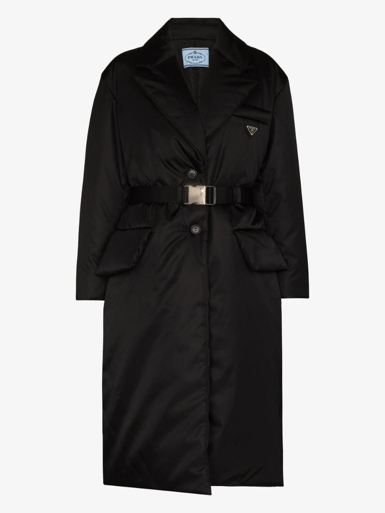 Re-nylon Belted Padded Coat