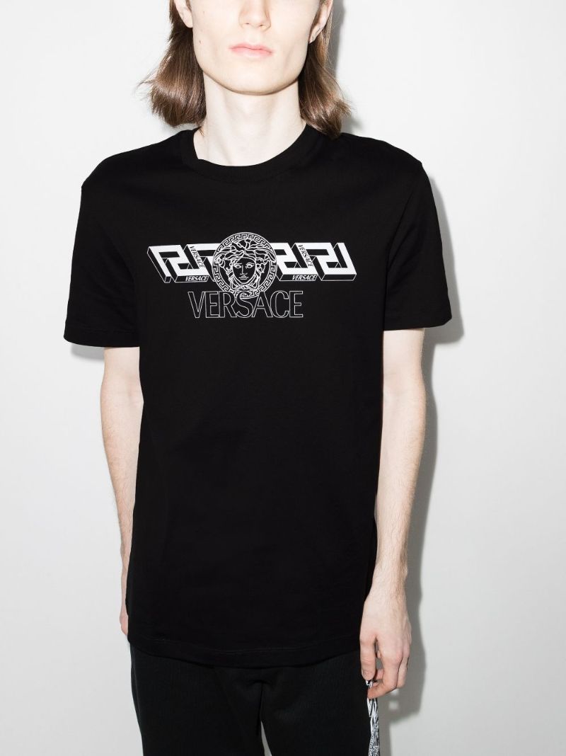 La Greca Print Cotton T-shirt