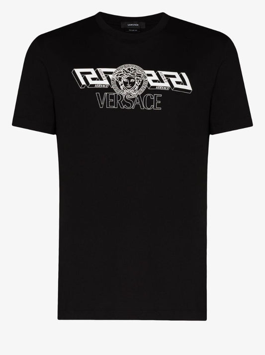 La Greca Print Cotton T-shirt