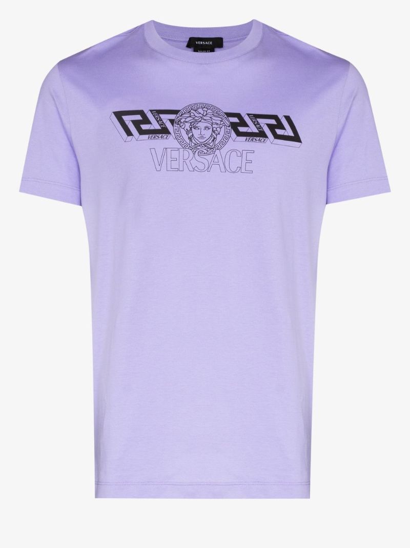 La Greca Print Cotton T-shirt