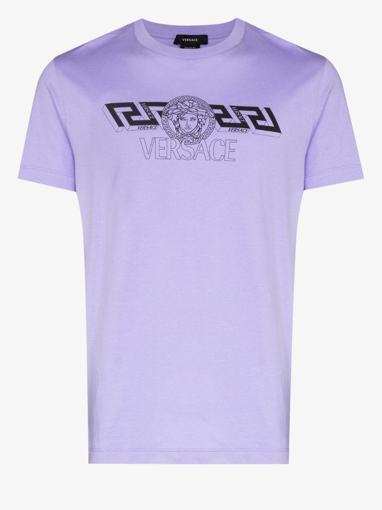 La Greca Print Cotton T-shirt