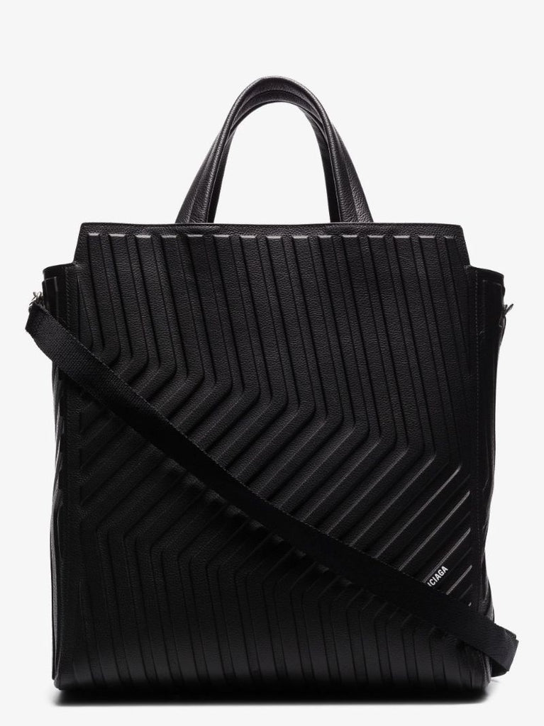 Black Car North-south Leather Tote Bag