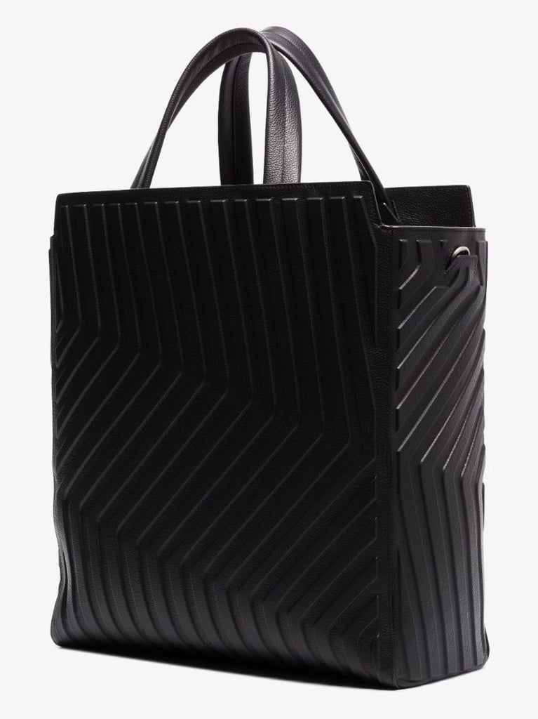 Black Car North-south Leather Tote Bag