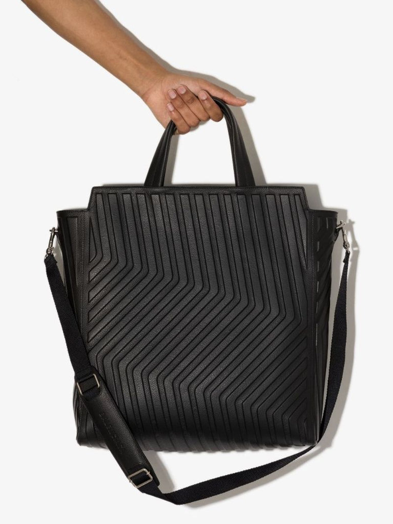 Black Car North-south Leather Tote Bag