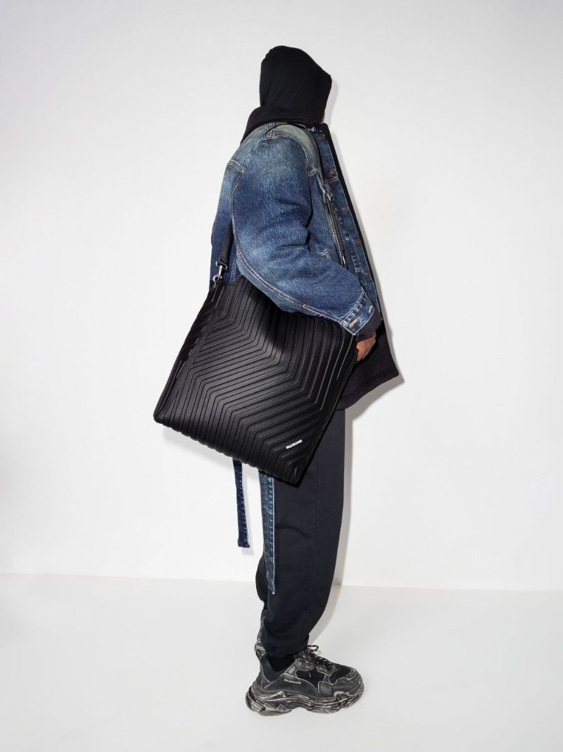Black Car North-south Leather Tote Bag