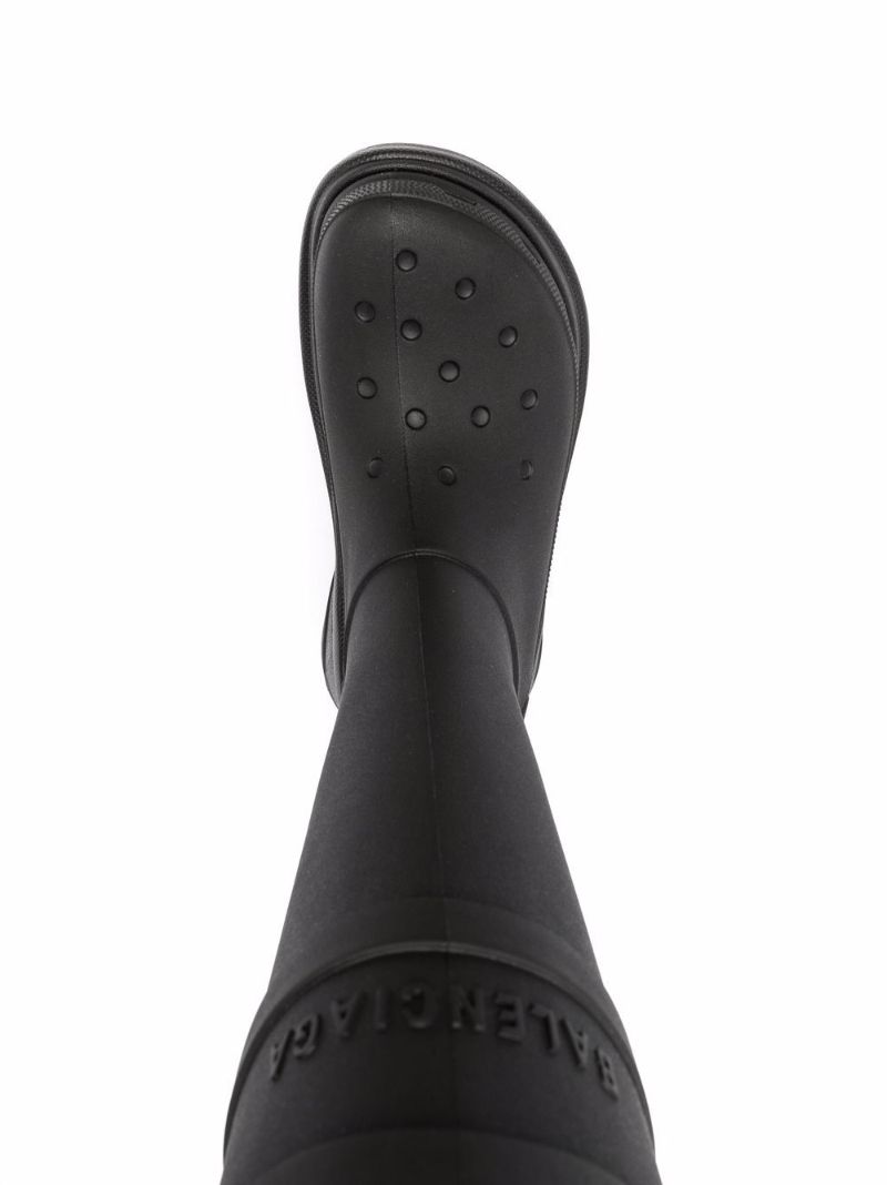 X Crocs Black Rain Boots