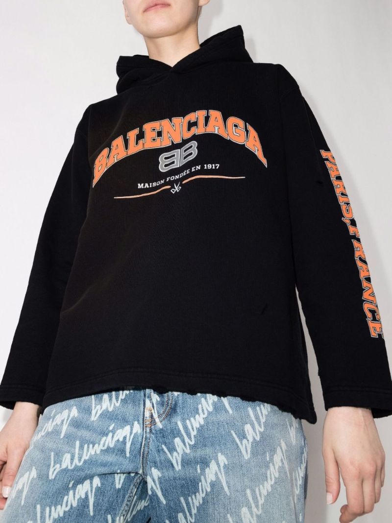 Logo Print Cotton Hoodie