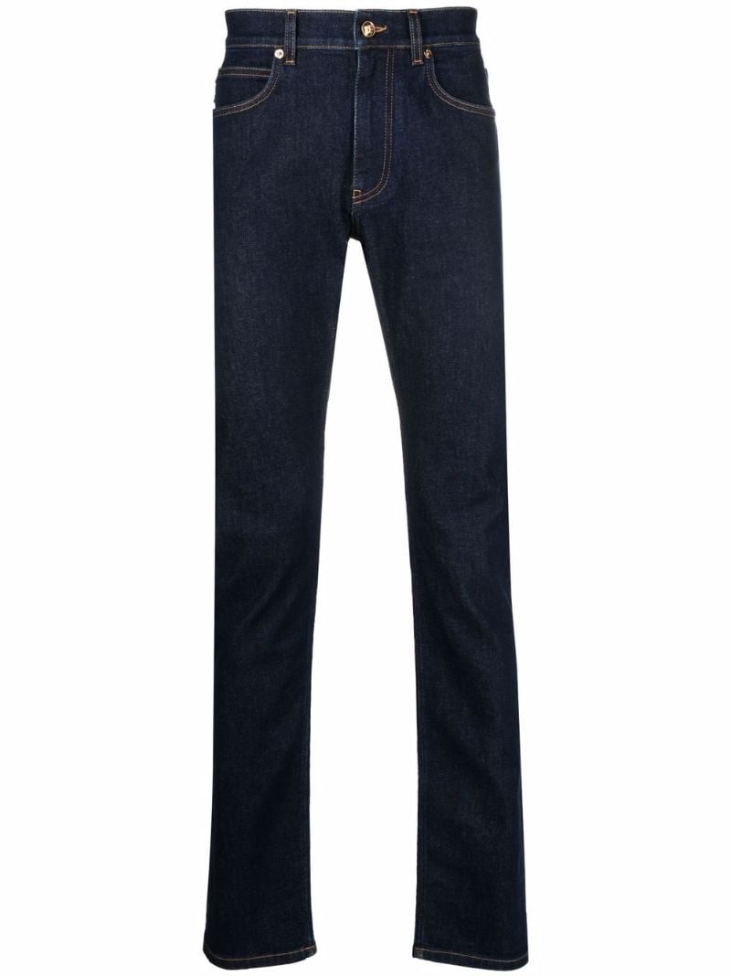 Blue Mid-rise Slim Jeans