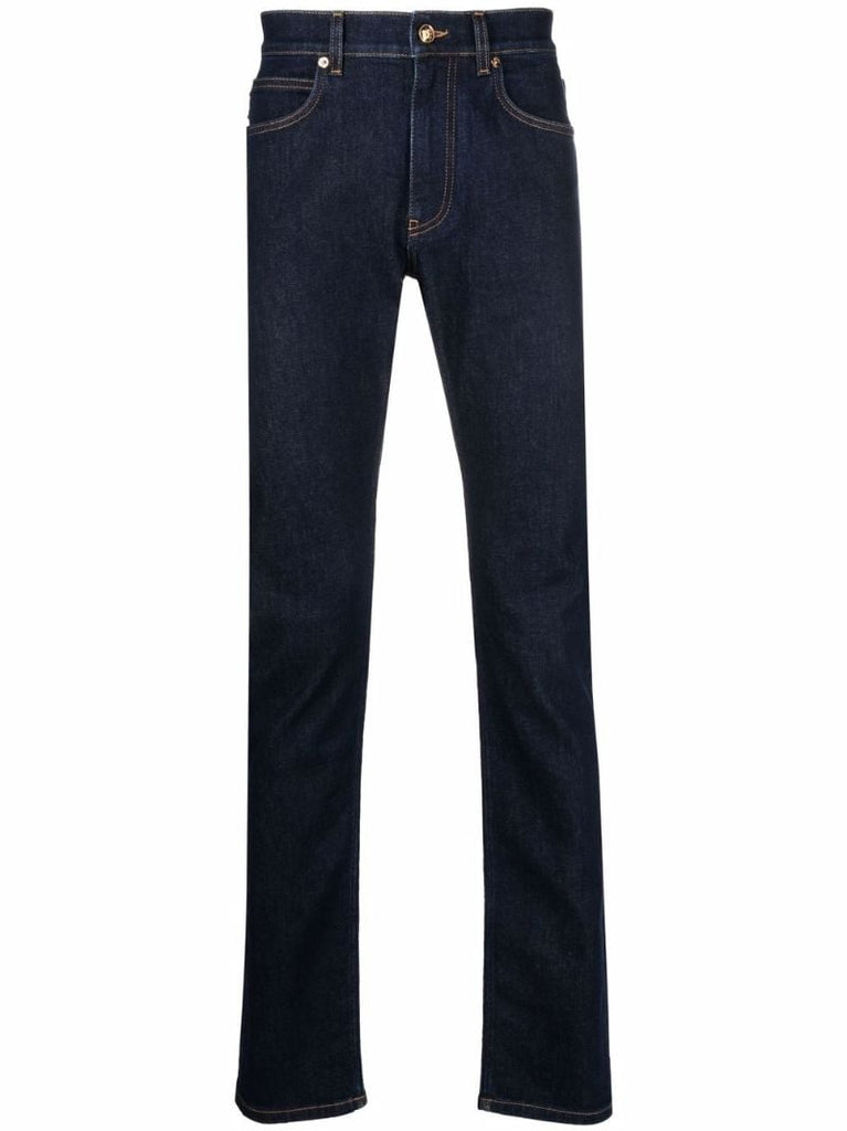Blue Mid-rise Slim Jeans