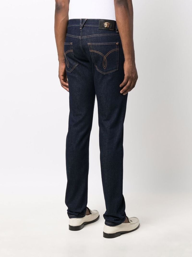 Blue Mid-rise Slim Jeans