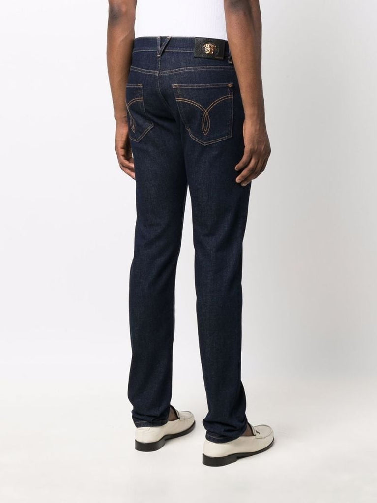 Blue Mid-rise Slim Jeans