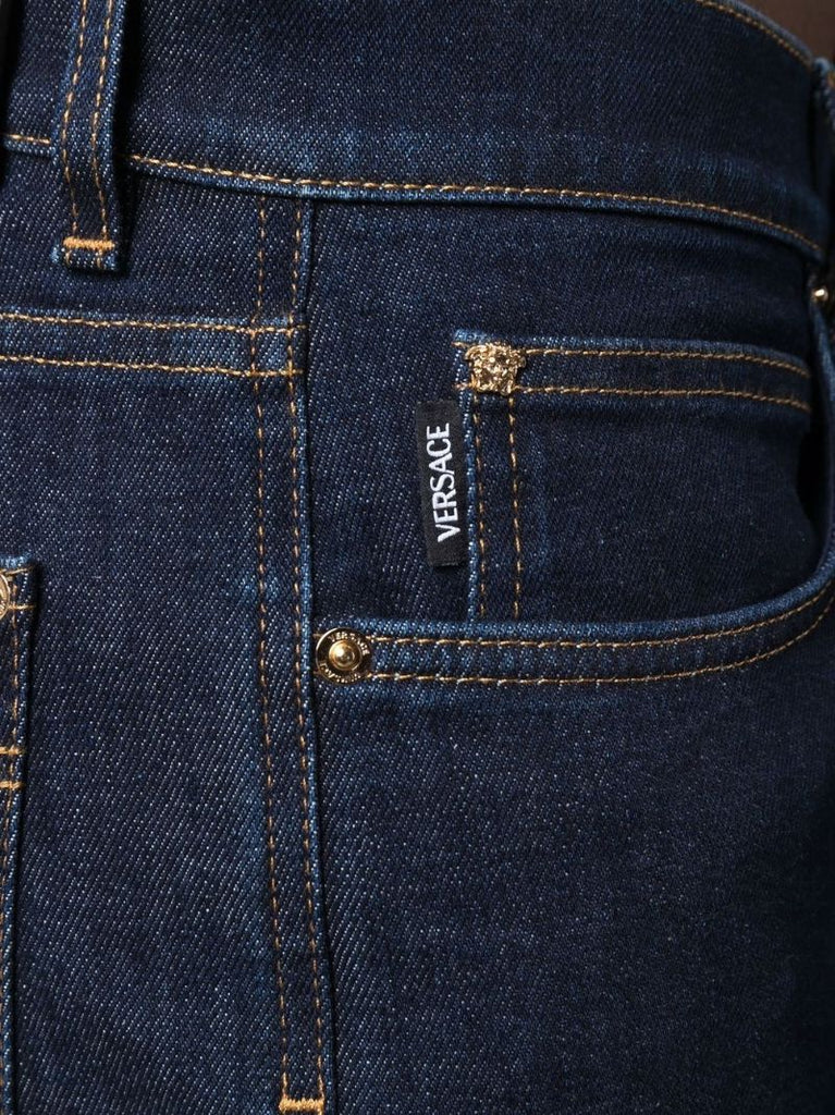 Blue Mid-rise Slim Jeans