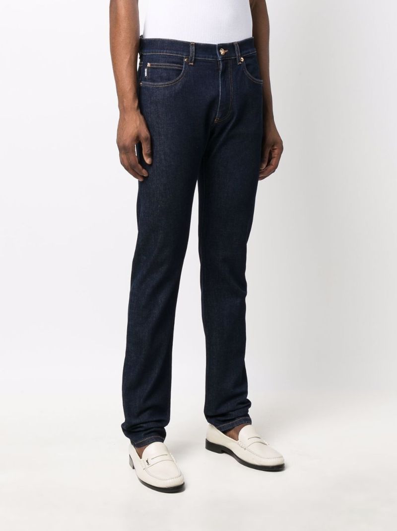 Blue Mid-rise Slim Jeans