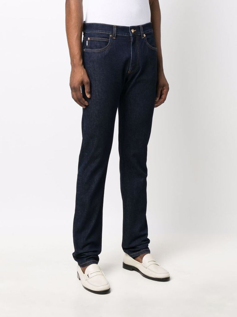 Blue Mid-rise Slim Jeans